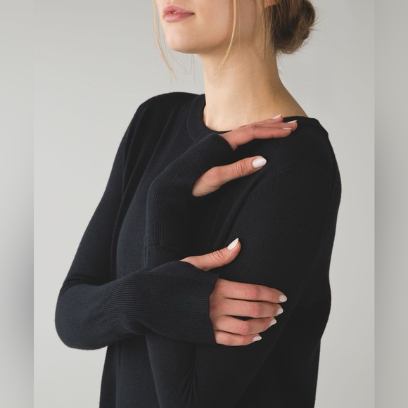 Lululemon Bring It Backbend Sweater Black Size 8 - Picture 11 of 14